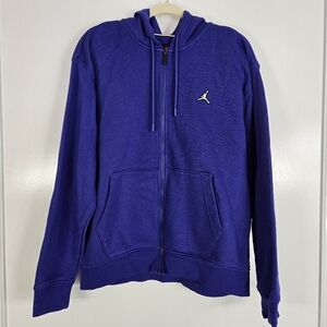 Jordan Brooklyn Fleece Mens Large  Full-Zip Hoodie in Sky J Purple Jumpman Rare